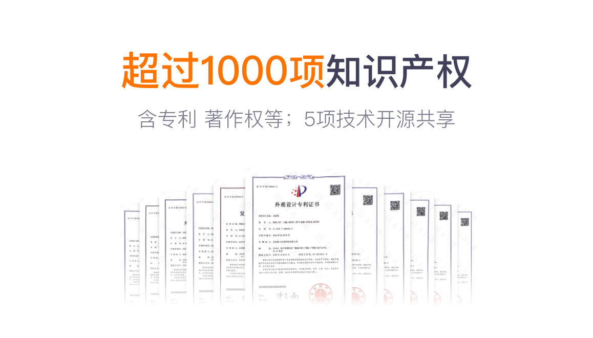 超过1000项知识产权